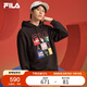 FILA 叕運蛇|斐樂【易烊千璽同款】情侶款新年氧氣衛(wèi)衣2025春長袖上衣