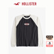 HOLLISTER25春夏情侶重磅棉質(zhì)插肩T恤男裝女裝KI323-5001 黑色 M (180/100A)