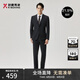 勁霸男裝男士休閑西裝時尚套西服男|BSFT1903 黑色A 2XL 