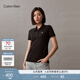 Calvin KleinJeans夏季女士休閑字母印花ck通勤純色修身短袖T恤POLO衫J223493