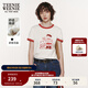Teenie Weenie小熊短袖T恤女2025年夏季新款活力撞色印花圓領(lǐng)T恤上衣女 象牙白 M