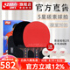 紅雙喜5星碳素乒乓球拍2只高彈海綿雙反膠 五星級對拍爆發(fā)進(jìn)攻犀利 R5002C+R5006C碳素橫直各1只+拍包2個