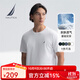 諾帝卡（NAUTICA）【單件直降】男裝25春夏新款純棉透氣舒適短袖T恤男TO5101 白色1BW L