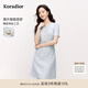 珂萊蒂爾【喬欣明星同款 玫瑰裙】2025新款簡約連衣裙女優(yōu)雅氣質(zhì)收腰A字裙 淡群青 L