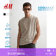 H&M男裝背心秋季運動健身涼感COOLMAX?運動坎肩無袖t恤1071837 白色 L 175/108