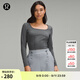 lululemon丨Waist-Seamed Nulu?女士腰部縫線(xiàn)長(cháng)袖T恤 LW3HVRS 橫越灰色 M /8