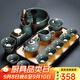 祥業(yè) 哥窯茶具套裝冰裂家用整套日式開(kāi)片功夫茶具茶壺蓋碗茶洗茶葉罐 哥窯茶壺15件套+佛手配件+茶盤(pán)