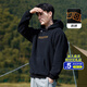 拓路者（Pioneer Camp）秋冬季新款戶外防風(fēng)保暖抓絨衣男套頭搖粒絨外套連帽青中年衣服 黑色 L