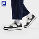 斐樂(lè )（FILA）官方易烊千璽同款男鞋TARGA 1+網(wǎng)球生活鞋圓盾鞋1+板鞋 雪白/駿馬黑-SB 42