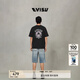 EVISU福神2025年夏季新品男士達(dá)摩印花短袖T恤2ESHTM5TS7066RXCT 黑色 2XL 【超寬松可選小1-2個尺碼】