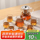 茶沿玻璃茶具套裝家用整套茶杯泡茶壺套裝家用功夫茶具帶公杯茶具套裝
