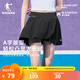 喬丹網(wǎng)球裙運動(dòng)裙半身裙女百褶裙夏季透氣速干高腰彈力短裙 黑色 L
