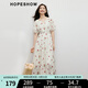 紅袖【落櫻繽紛】甜美連衣裙夏季2024新款女裝收腰顯瘦仙女氣質(zhì)碎花裙 米底紅花650 L