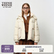 Teenie Weenie小熊女裝外套冬簡(jiǎn)約休閑活力舒適連帽短款直筒羽絨服 乳白色 XS (155)