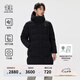 KOLON SPORT/可隆重量羽絨服 男子戶外冬季防風(fēng)防潑水長款連帽鵝絨夾克 LHDJ4WN193-BK 黑色 3XL (190/108B)
