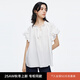moussy 2025新品法式浪漫風(fēng)優(yōu)雅飛飛袖寬松襯衫028ISA30-4101 010白色 均碼