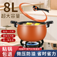 炊小丫（CHUIXIAOYA） 南瓜微壓鍋湯鍋麥飯石不粘鍋家用多功能燉煮鍋電磁爐煤氣灶通用 愛馬仕橙【廠家直供 商超同款】 28cm 8L