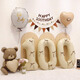 孩派（HihgParty）百天裝飾場(chǎng)景布置男寶女寶100天龍寶寶百日宴生日氣球拍照道具 復古愛(ài)心小熊100天套餐