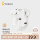 童泰（TONGTAI）嬰兒短袖包屁衣夏季紗布寶寶連體衣新生兒衣服哈衣爬服綠色59cm