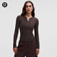 lululemon丨Hold Tight 女士緊身剪裁長(cháng)袖亨利衫 LW3HN3S 紅杉棕 M /8