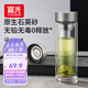 富光玻璃杯茶水分離泡茶杯子高硼硅雙層玻璃水杯大容量流光銀400ml