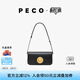 PECO852法棍包易拉罐真皮斜挎包小眾高級感單肩腋下小方包女七夕禮物 baby經典黑藍內里頭層手搓紋牛皮