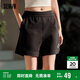 森馬（Semir）[商場(chǎng)同款]休閑褲女刺繡開(kāi)叉簡(jiǎn)約2024夏寬松質(zhì)感短褲101324125001