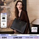暇步士（Hush Puppies）女士托特包大容量潮流感輕奢品牌單肩包高檔時(shí)尚手提包女七夕禮物 黑色HA-137237075 大包