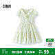 森馬（Semir）連衣裙女荷葉邊V領(lǐng)溫柔少女感2025夏季碎花裙小清新109325114010