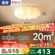 惠普臥室云朵led吸頂燈奶油風(fēng)南瓜房間兒童房燈普瑞護(hù)眼中山智能燈具
