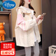 迪士尼（Disney）學(xué)院風(fēng)拼接外套少女春秋2025新款初高中學(xué)生大童青少年寬松棒球服 粉紅色 185 2XL