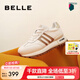 百麗（Belle）時尚阿甘鞋女商場同款運動風(fēng)休閑鞋A8D3DCM4預(yù)售 米金色 37 (235mm)