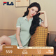 FILA 韓素希同款|斐樂官方女裝連衣裙2025夏季新款時尚防曬涼感裙子 燕麥灰-GY XL 175/92A/XL