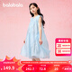 巴拉巴拉童裝兒童裙子女童2025新款夏裝無袖連衣裙中大童甜美洋氣 冰藍(lán)A81503 160