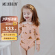 Milkbarn寶寶包屁衣嬰兒春夏純棉哈衣嬰幼兒長袖套頭爬服 飛鳥與城堡 80cm (12-18m)