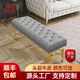 換鞋凳家用門(mén)口美式輕奢沙發(fā)凳現代簡(jiǎn)約穿鞋凳進(jìn)門(mén)入戶(hù)床尾凳 大象灰色【全真皮】 90cm*33cm*48cm