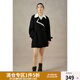 獨束大碼女裝英倫風(fēng)氣質(zhì)簡(jiǎn)約撞色風(fēng)衣2024年秋季新款中長(cháng)款外套 黑色 L (尺碼：2)