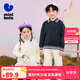 迷你巴拉【綿綿衫】男女童2024冬新品翻領(lǐng)針織衫保暖毛衣