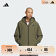 adidas拒水梭織連帽夾克外套男女秋季阿迪達(dá)斯官方輕運動 巖層橄欖綠     L