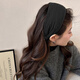 格蒙易夢(mèng)玲同款黑色加寬邊發(fā)箍女韓系針織高顱頂運動(dòng)坑條發(fā)帶頭箍頭飾