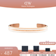 丹尼爾惠靈頓（DanielWellington）dw手鐲 雙色手環(huán) 情侶手鐲時(shí)尚飾品 生日禮物送女友 綢緞白-中號DW00400067