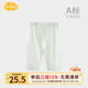 Aengbay昂貝新生嬰兒開襠褲夏季薄款魔術(shù)貼長褲初生兒寶寶褲子純棉 綠色 59