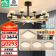 雷士（NVC）美式輕奢水晶玻璃麗影智能LED客廳吊燈餐廳吊燈臥室燈具套餐 10+6頭+臥室燈*4【四室兩廳A】