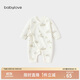 babylove新生兒連體衣春季純棉嬰兒衣服0-6個月初生兒寶寶三角哈衣秋裝