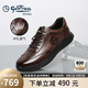 金利來(lái)男鞋休閑皮鞋透氣沖孔鞋復(fù)古商務(wù)鞋G550330639CCD棕色41