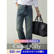 Camat Killy經(jīng)典藍調100%親膚長(cháng)絨棉高端男士寬松直筒ck牛仔褲秋冬季2025新款 藍色 （全店滿(mǎn)2件 立減50元） 32 （140-150斤）
