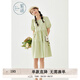 紫涵（ZIHAN）紫涵甜美少女連衣裙夏季新款多巴胺穿搭小個(gè)子圓領(lǐng)泡泡袖短裙 微光綠 XL
