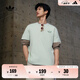 adidas經(jīng)典簡(jiǎn)約純棉運(yùn)動(dòng)上衣短袖T恤男女夏季阿迪達(dá)斯官方三葉草 亞麻綠   M