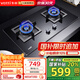 華帝（VATTI）國家補(bǔ)貼20% 灶具 燃?xì)庠?爆炒大火力 臺(tái)式嵌入式兩用 煤氣灶雙灶具 精控猛火灶i10055B/i10059B i10055B天然氣