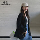 春乏oversize輕熟風(fēng)小西裝外套女2025春秋小個(gè)子百搭洋氣氣質(zhì)西服上衣 黑色 單外套 XS 建議100斤以下